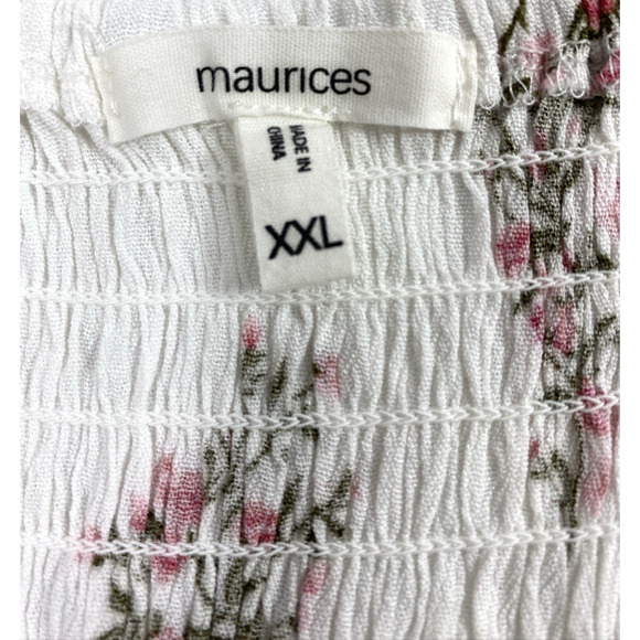 Maurices Sundress Womens XXL White Lace Pink Floral‎ Fairycore Dainty Feminine - Picture 5 of 13